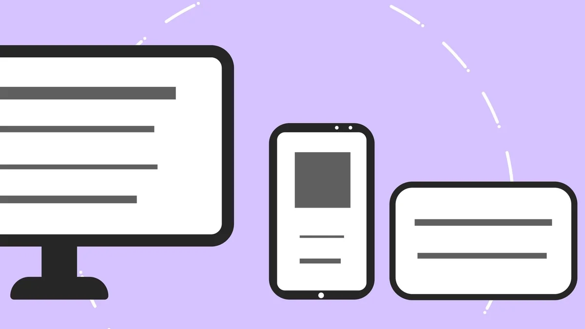 Vector icons with modern phone near computer monitor and credit card with gray l